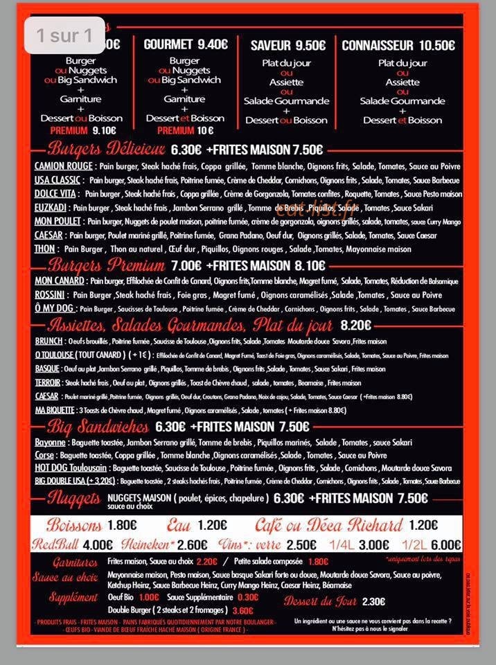 Le Camion Rouge — carte page 2