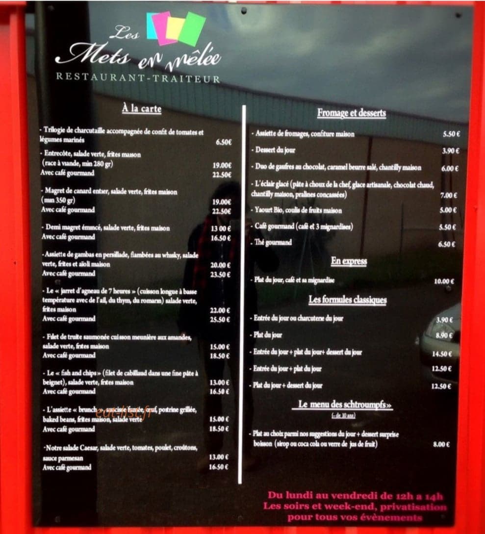 Les Mets en mêlée — carte page 1
