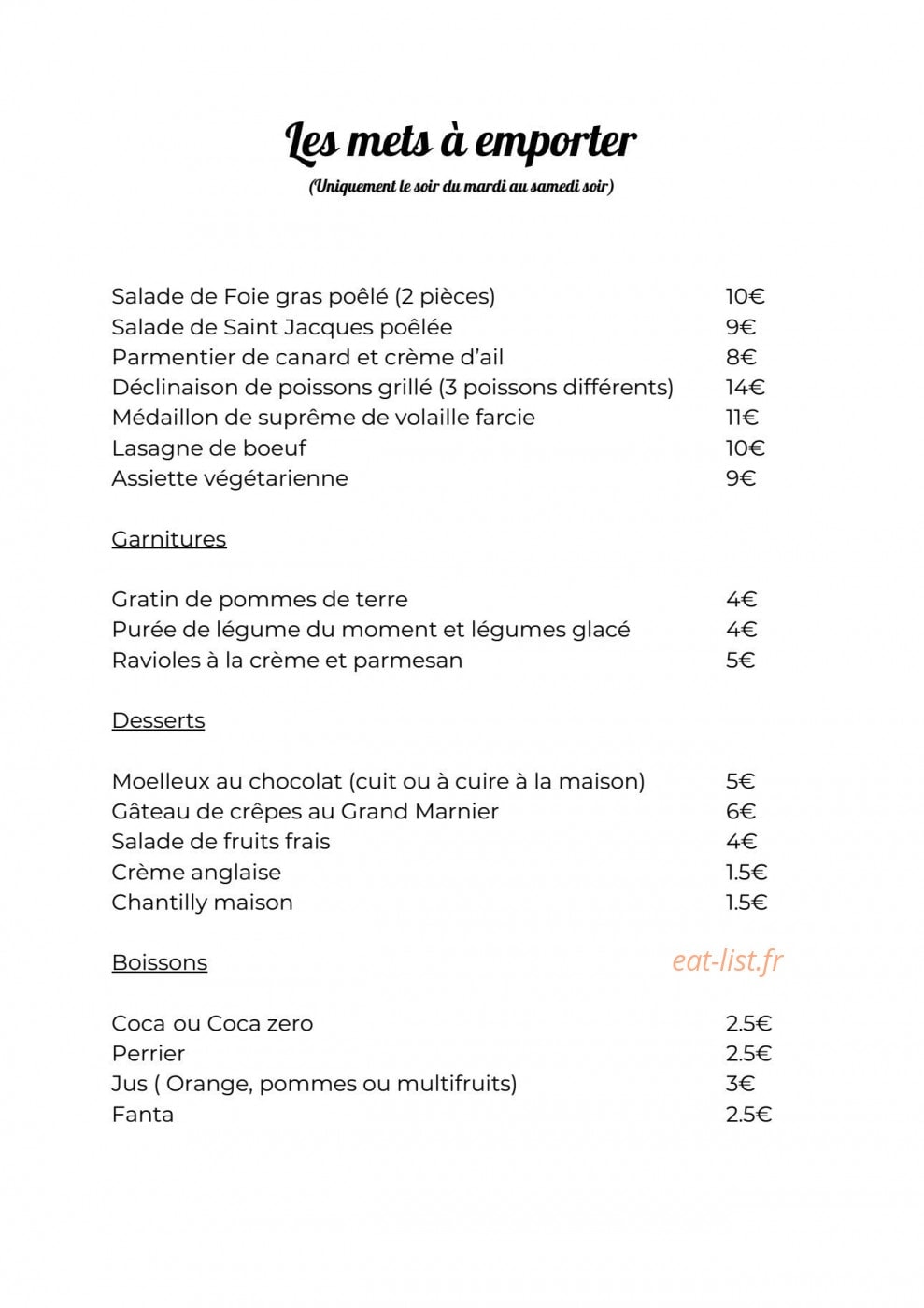 Les Mets D'Occitanie — carte page 2