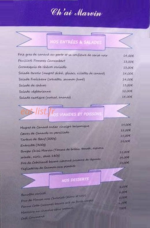 CH'ai Marvin — carte page 1