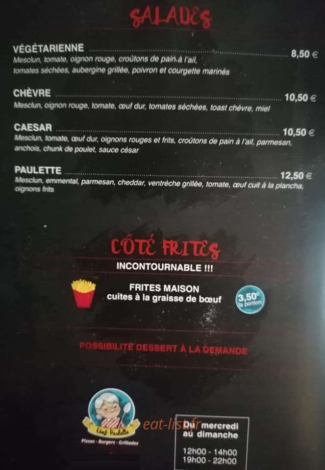 Chez Paulette — carte page 6