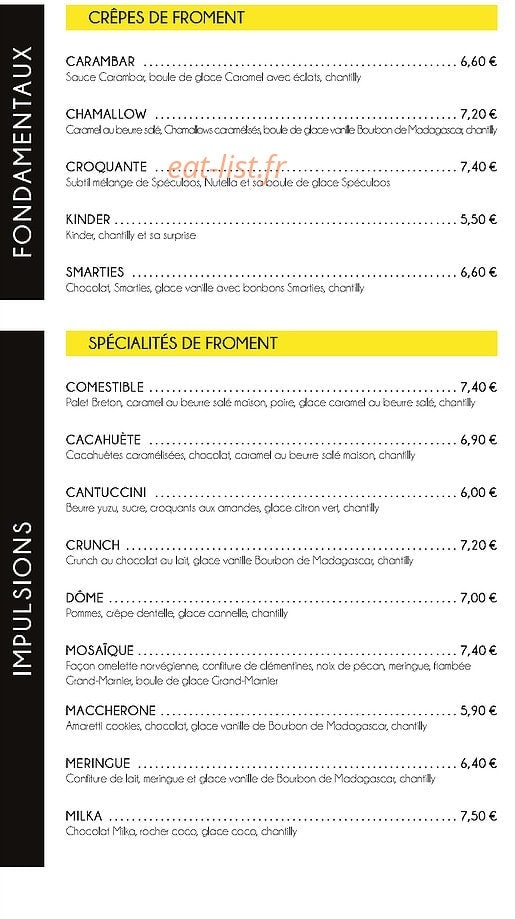 Crêperie Urbaine — carte page 3