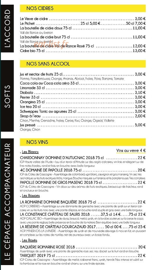 Crêperie Urbaine — carte page 7