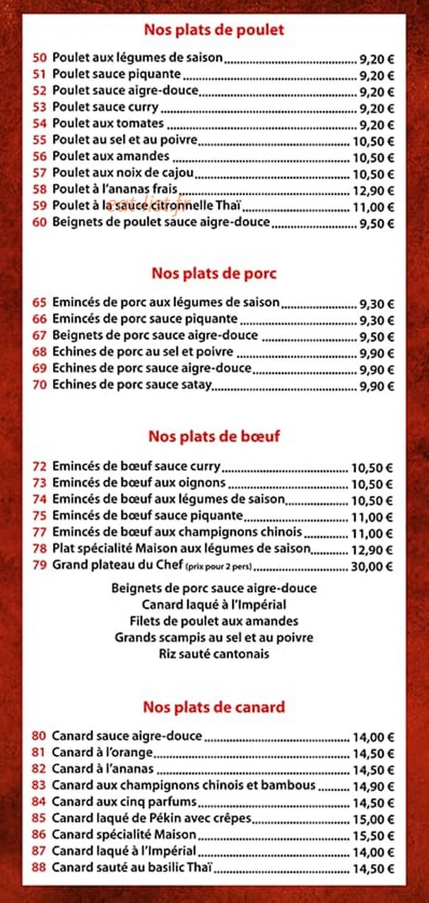 Le Pavillon de Jade — carte page 3