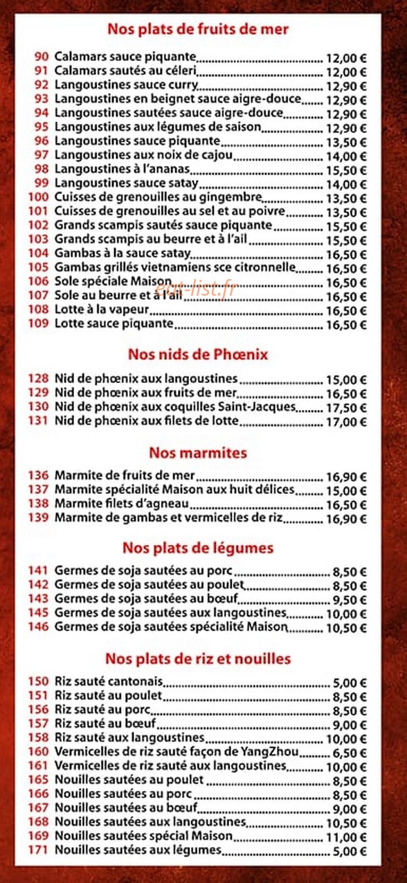 Le Pavillon de Jade — carte page 4