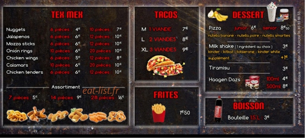 Pizzaland — carte page 3
