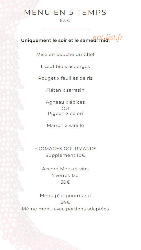 Ciel à Table — carte page 5