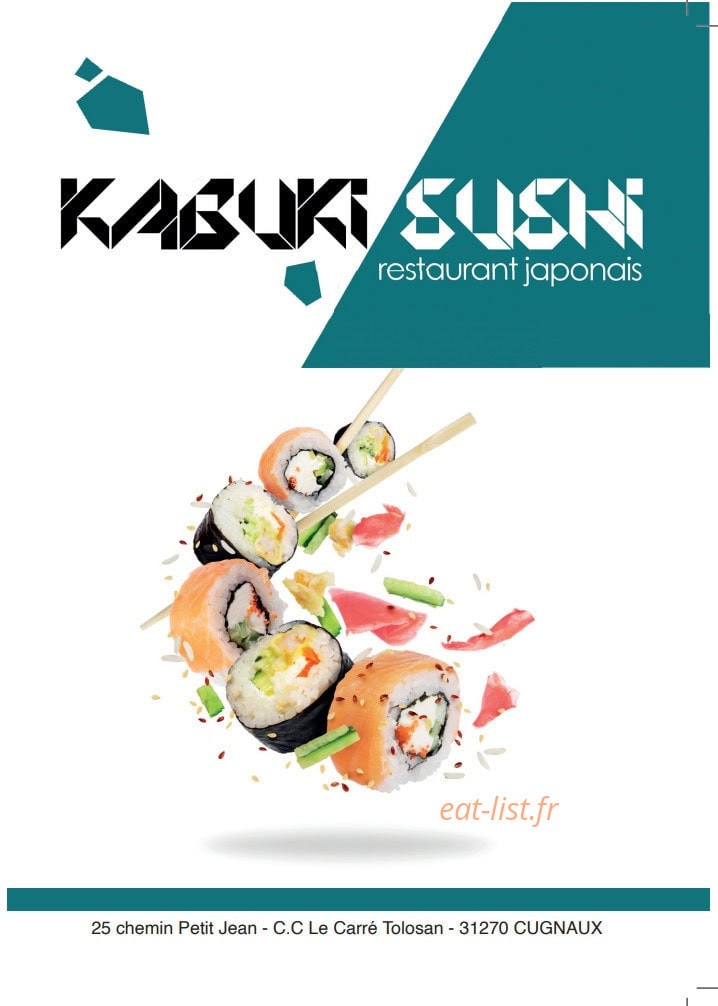 Kabuki Sushi — carte page 1