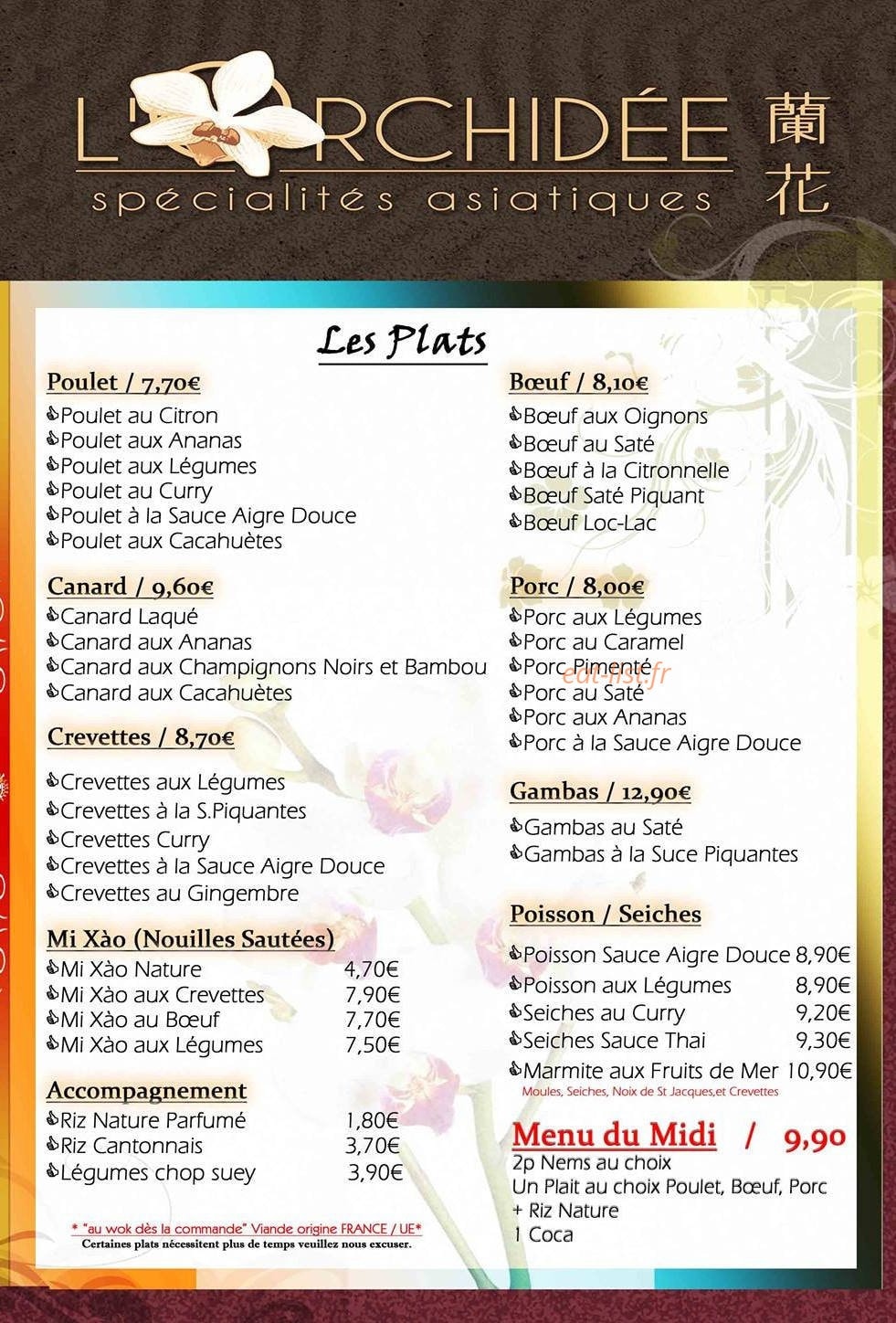 L'orchidée — carte page 3