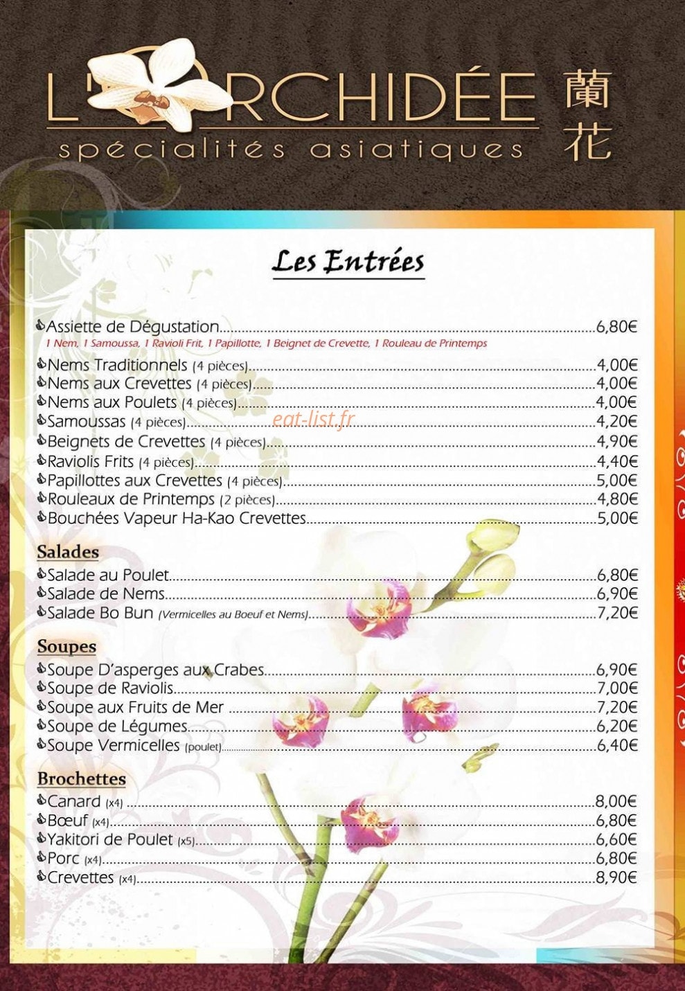 L'orchidée — carte page 2