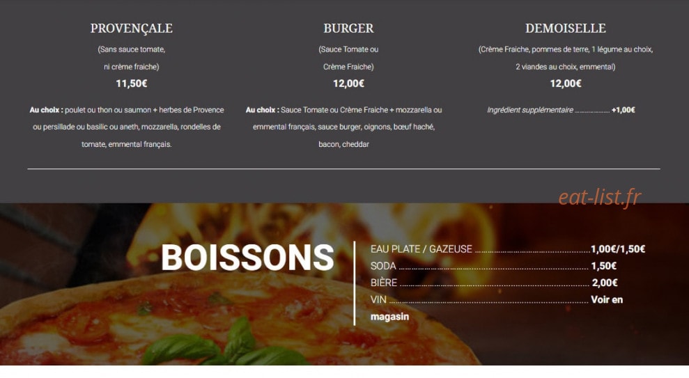 La pizzou — carte page 3