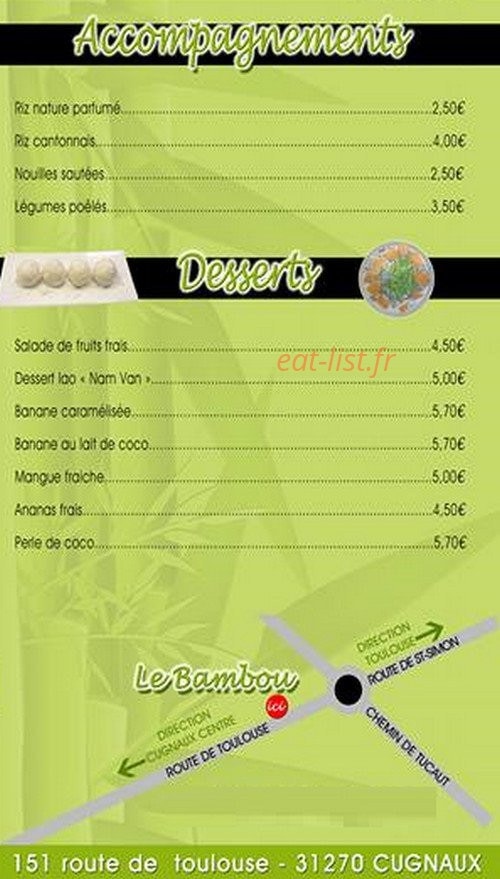 Le Bambou — carte page 3