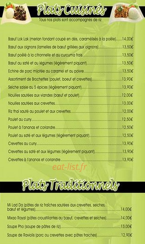 Le Bambou — carte page 2