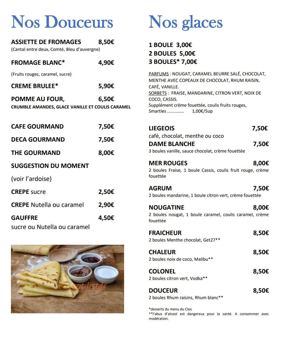 Le Clos de Nath — carte page 2