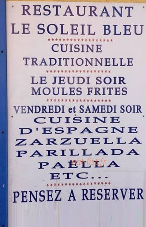 Le soleil bleu — carte page 1