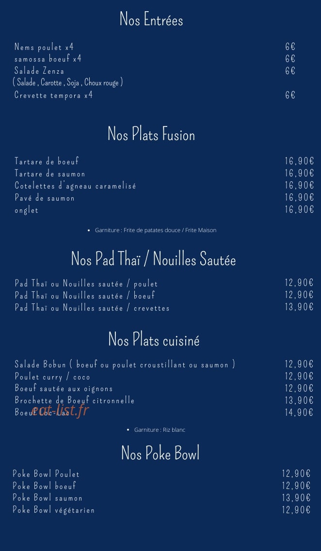 Le Zenza — carte page 2