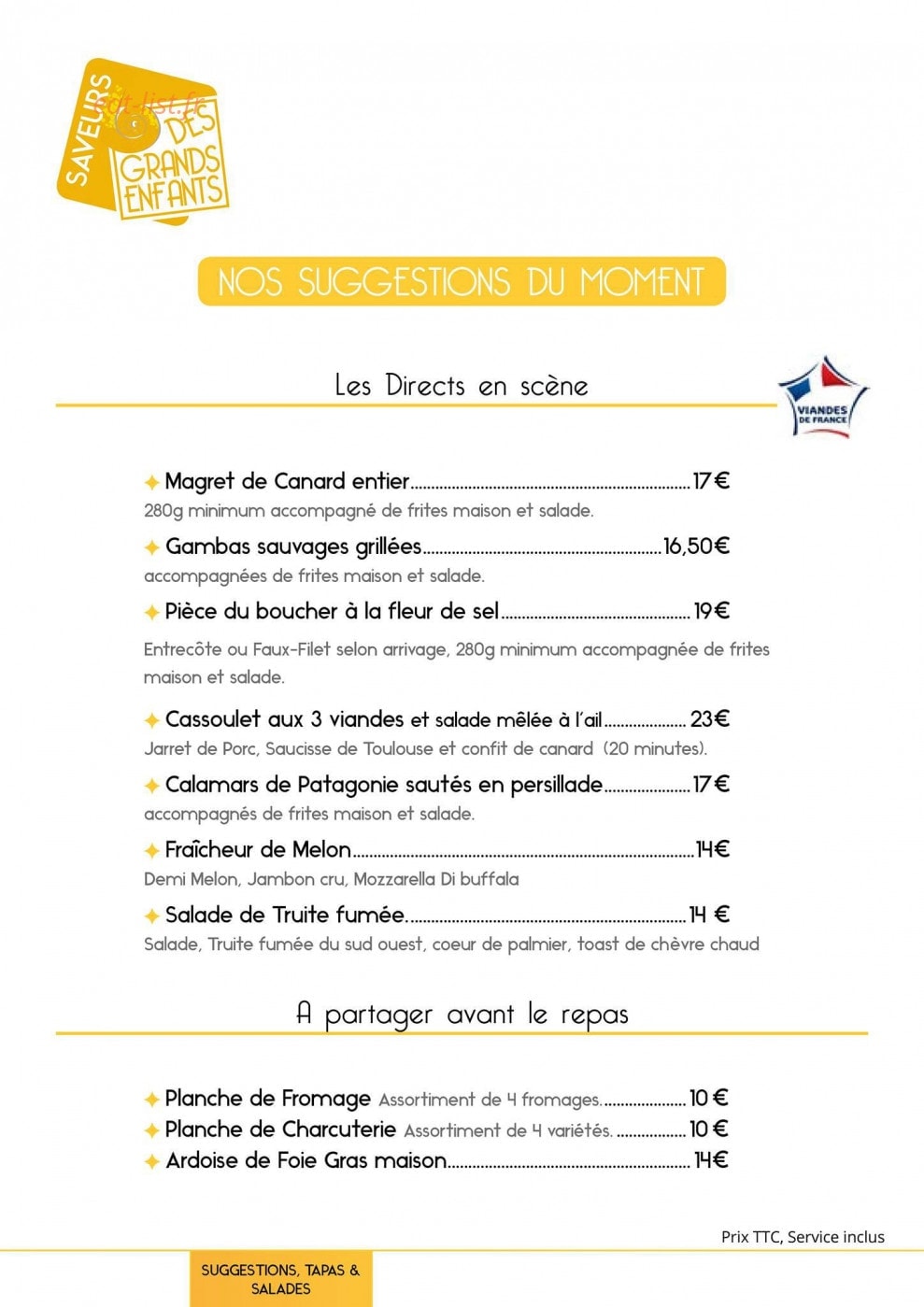 Saveurs des Grands Enfants — carte page 2