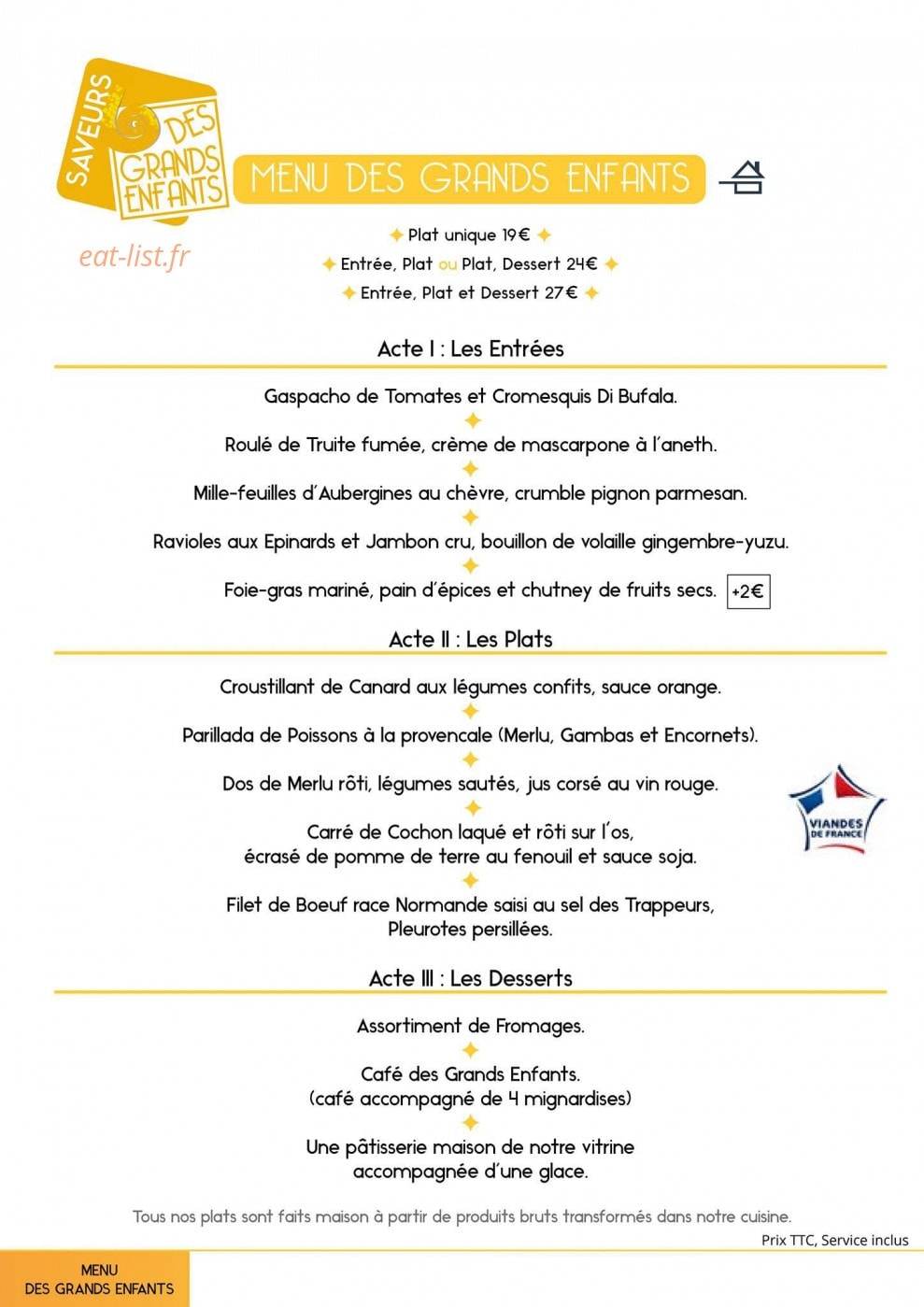 Saveurs des Grands Enfants — carte page 3