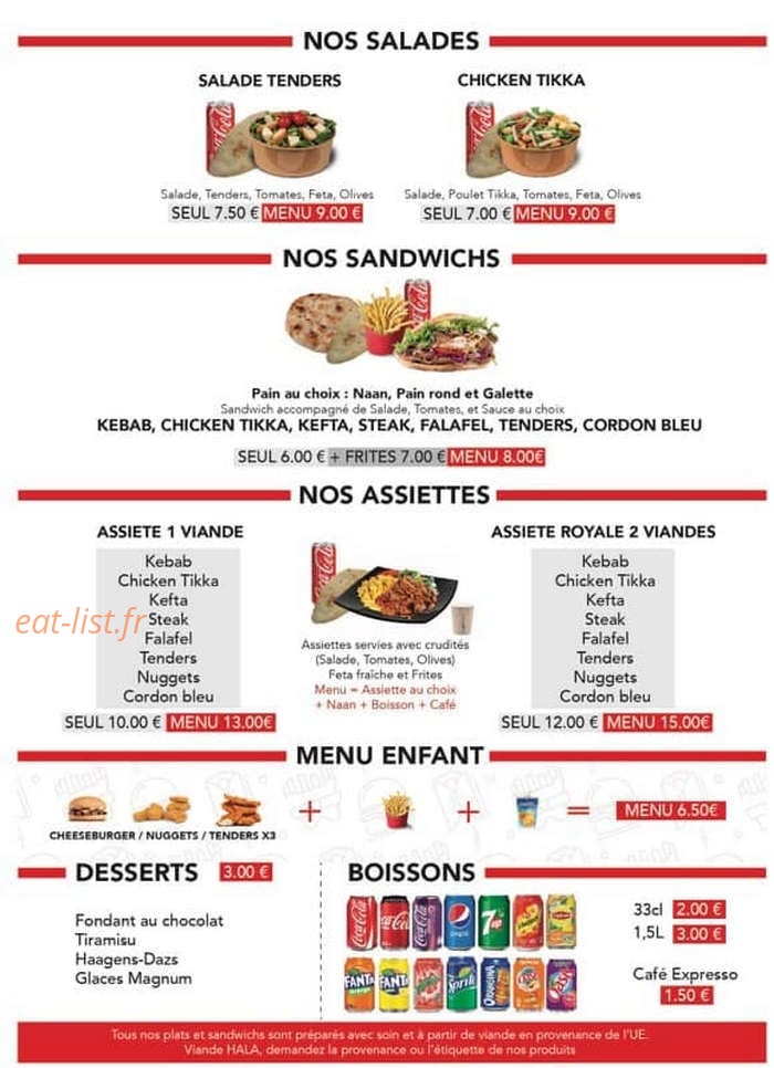L'Original Fried Chicken — carte page 1