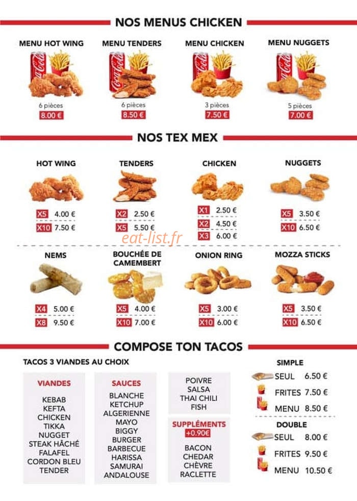 L'Original Fried Chicken — carte page 3