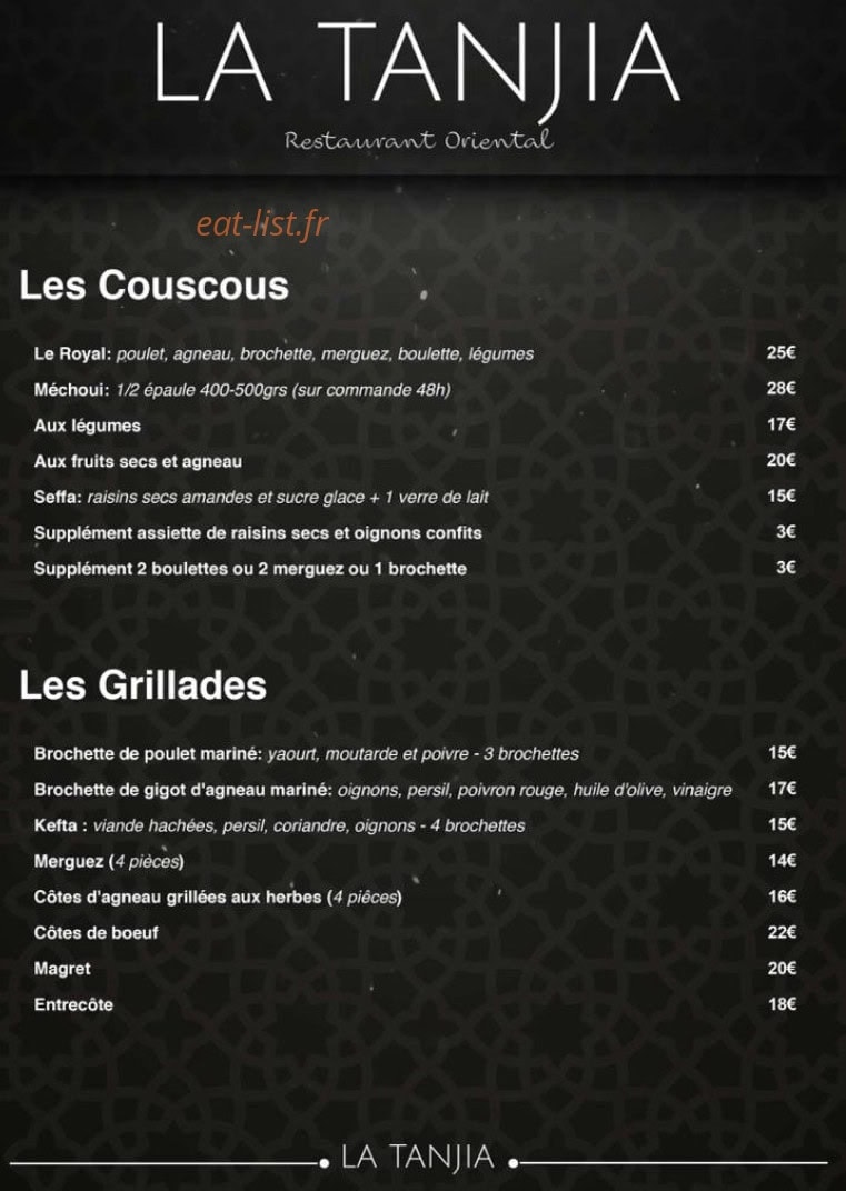 La Tanjia — carte page 3