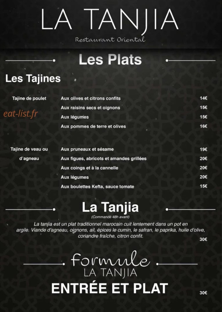 La Tanjia — carte page 2