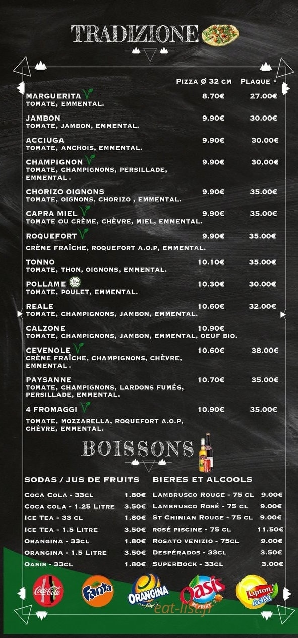 Tifosi Pizza — carte page 4