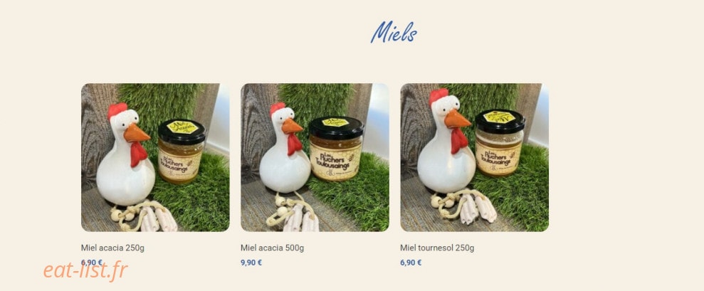 Carte et menu de Cocotte Rôtie & Cie à Villeneuve Tolosane — Les miels