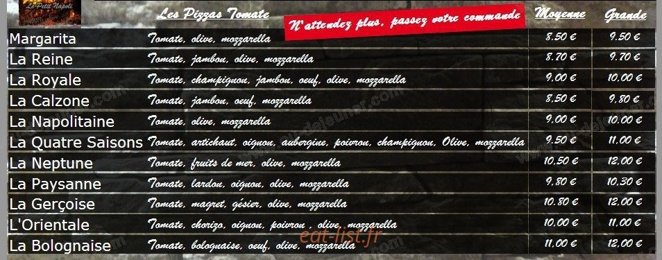 Le petit napoli — carte page 3