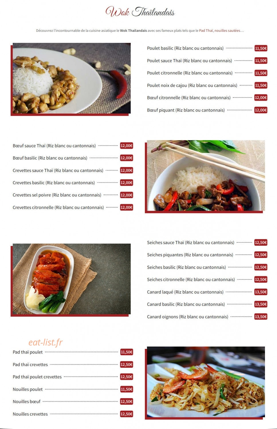 Maki Thaï — carte page 6