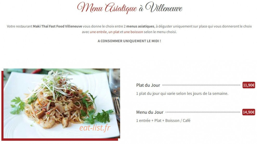 Maki Thaï — carte page 5