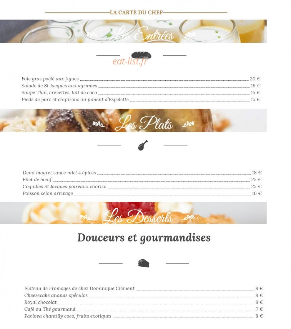 L 'envie des mets — carte page 2
