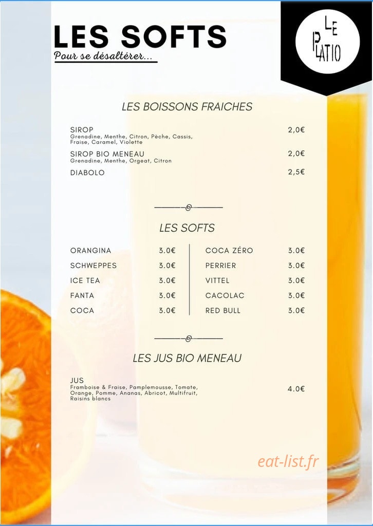 Le Platio — carte page 2