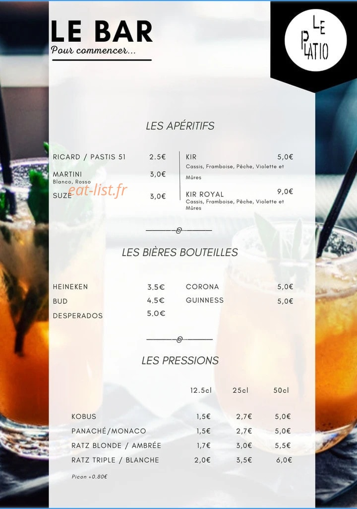 Le Platio — carte page 1