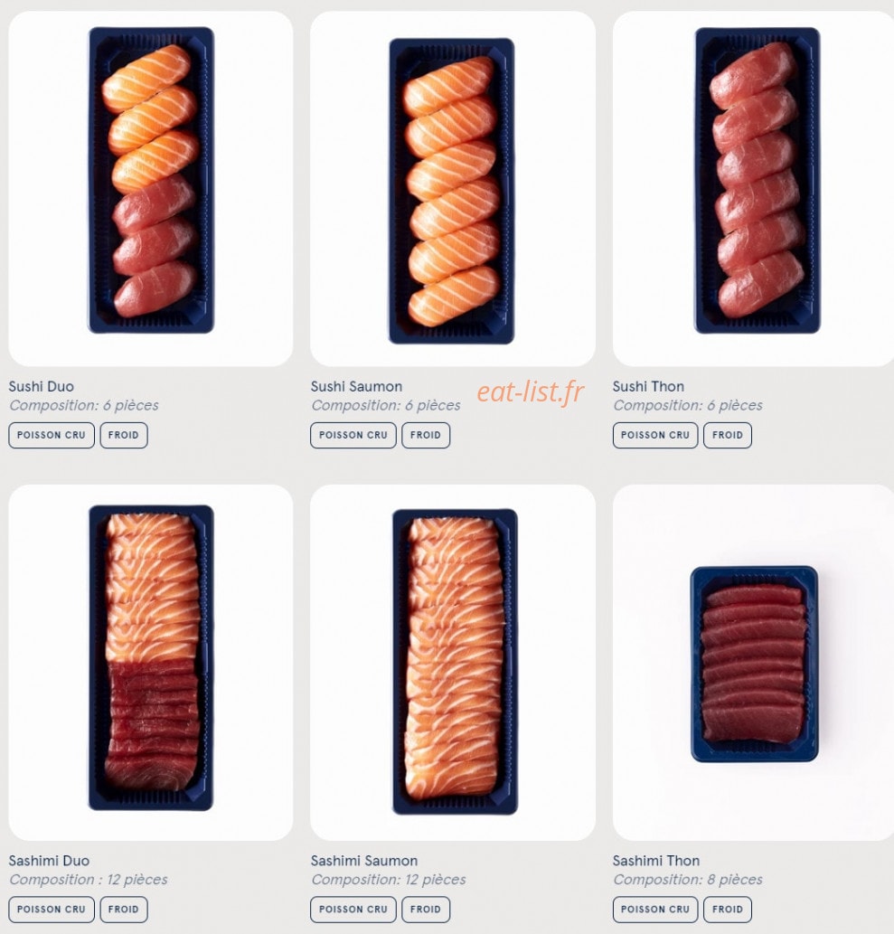 Carte et menu de Sushi Daily à Villefranche de Lauragais — Sushi et sashimi