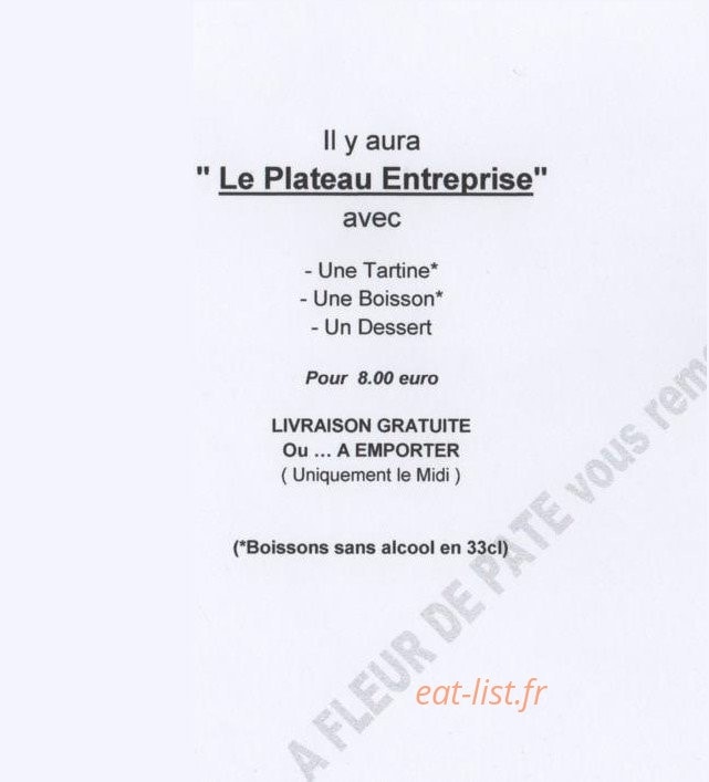 A Fleur de Pâte — carte page 3