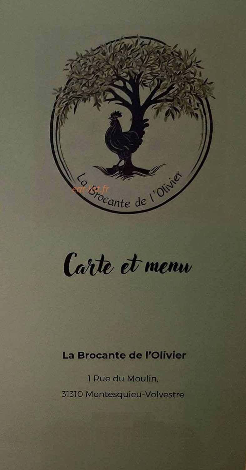 Carte et menu La Brocante De L&amp;#039;Olivier Montesquieu-Volvestre