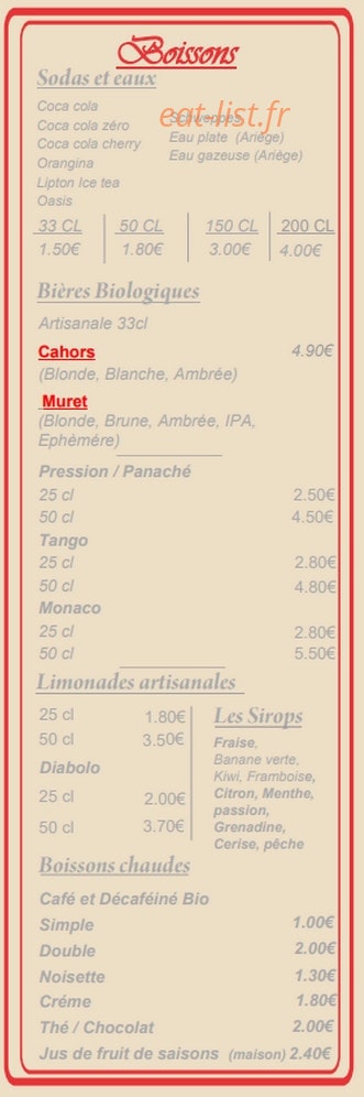 Ô Locavore — carte page 6