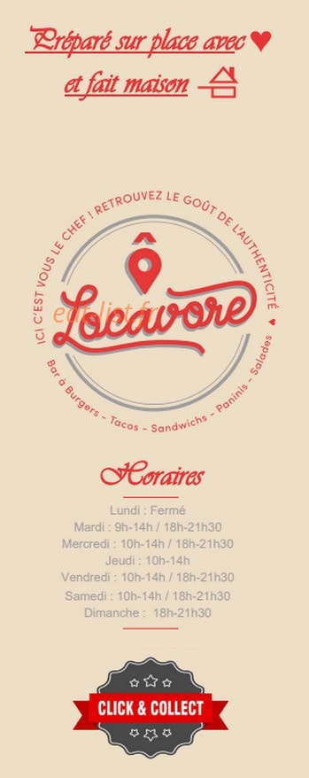Ô Locavore — carte page 1