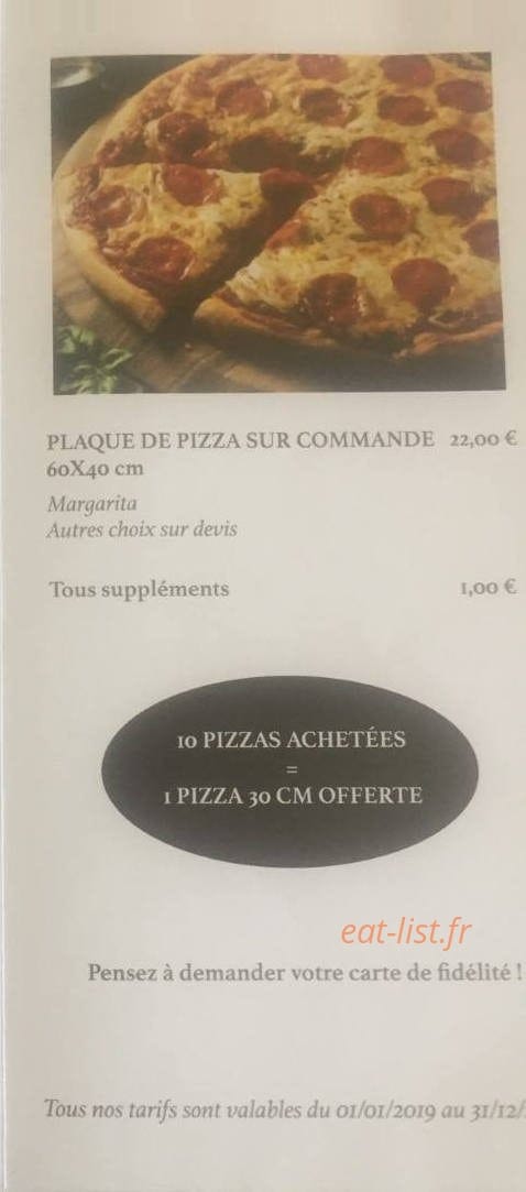 Carte et menu de Pizza Volvestre à Montesquieu Volvestre — Les plaques pizza