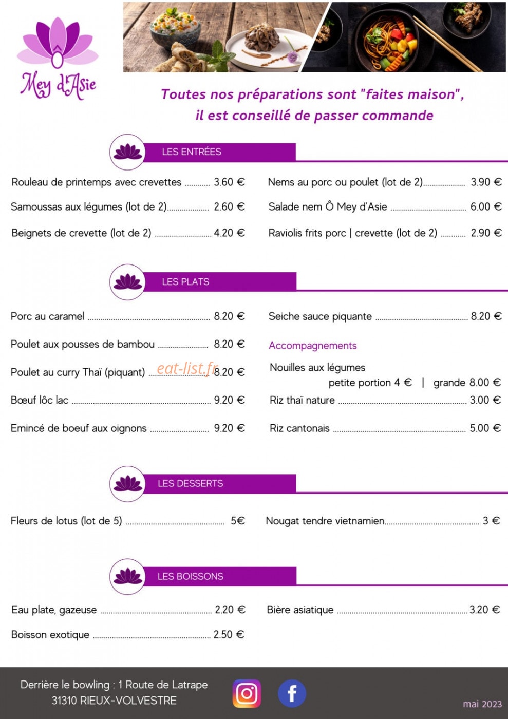 Ô Mey d'Asie — carte page 1