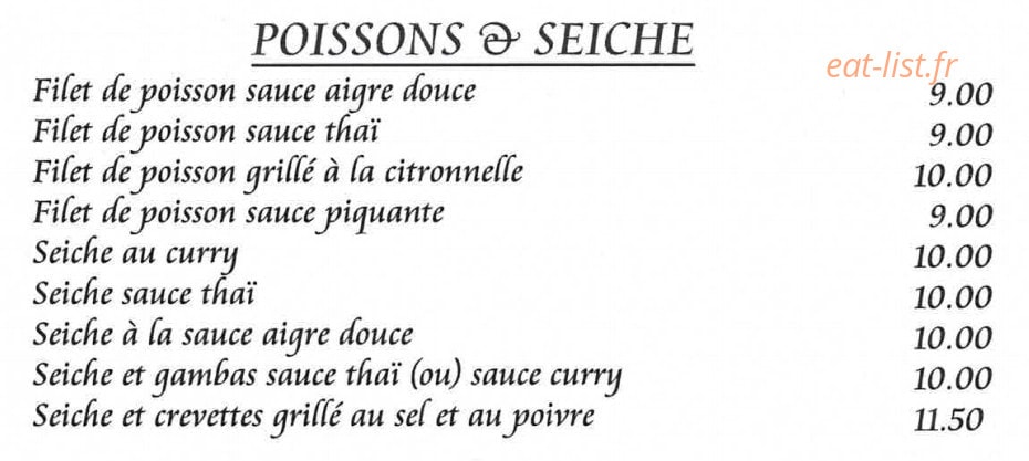 Aux Delices d'Asie — carte page 10