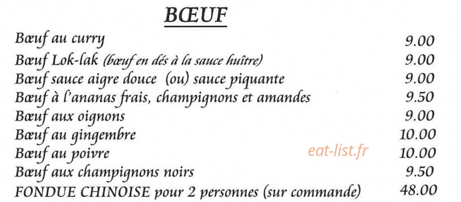 Aux Delices d'Asie — carte page 6