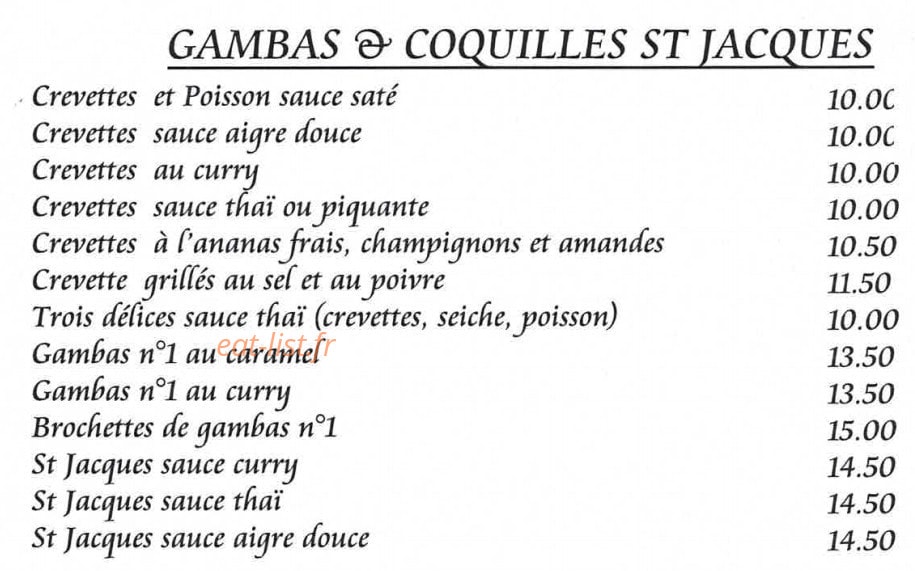 Aux Delices d'Asie — carte page 9