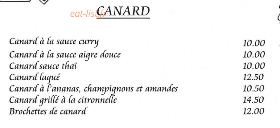 Aux Delices d'Asie — carte page 5