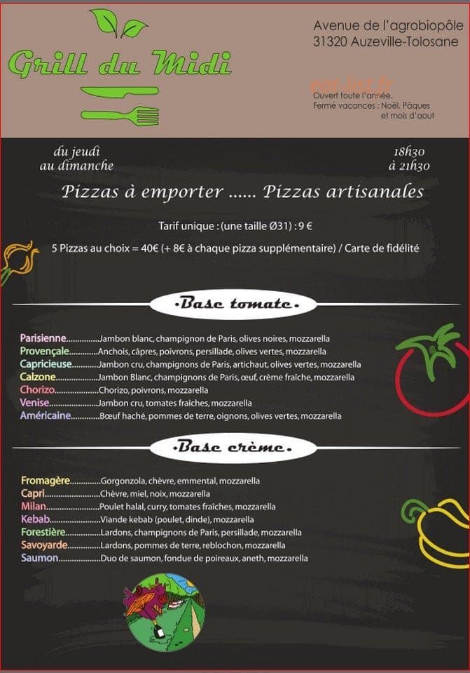 Grill du Midi — carte page 4