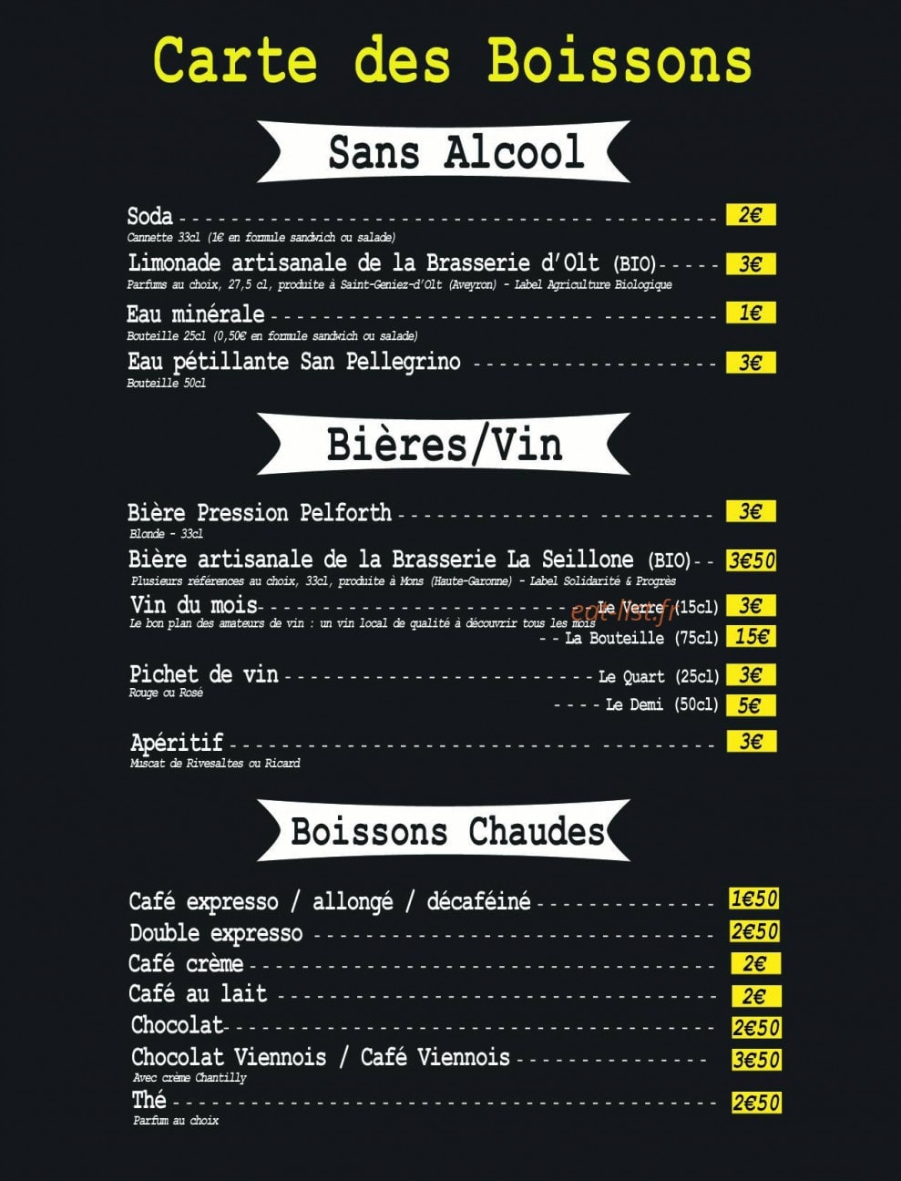 Grill du Midi — carte page 3