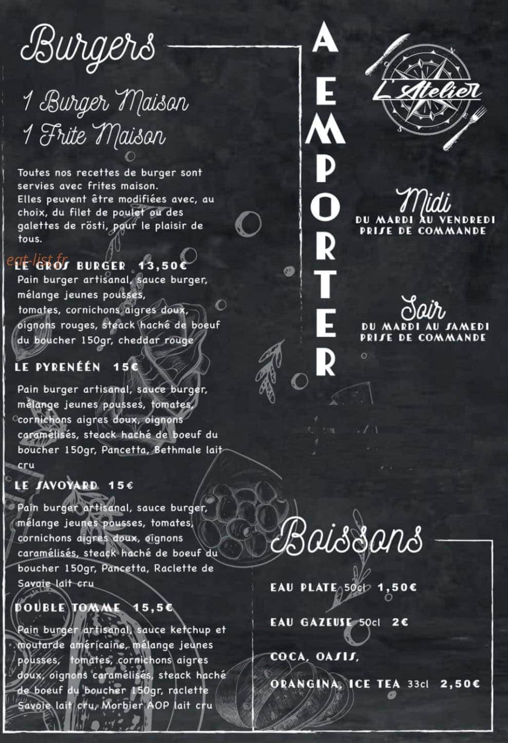 L'Atelier — carte page 6