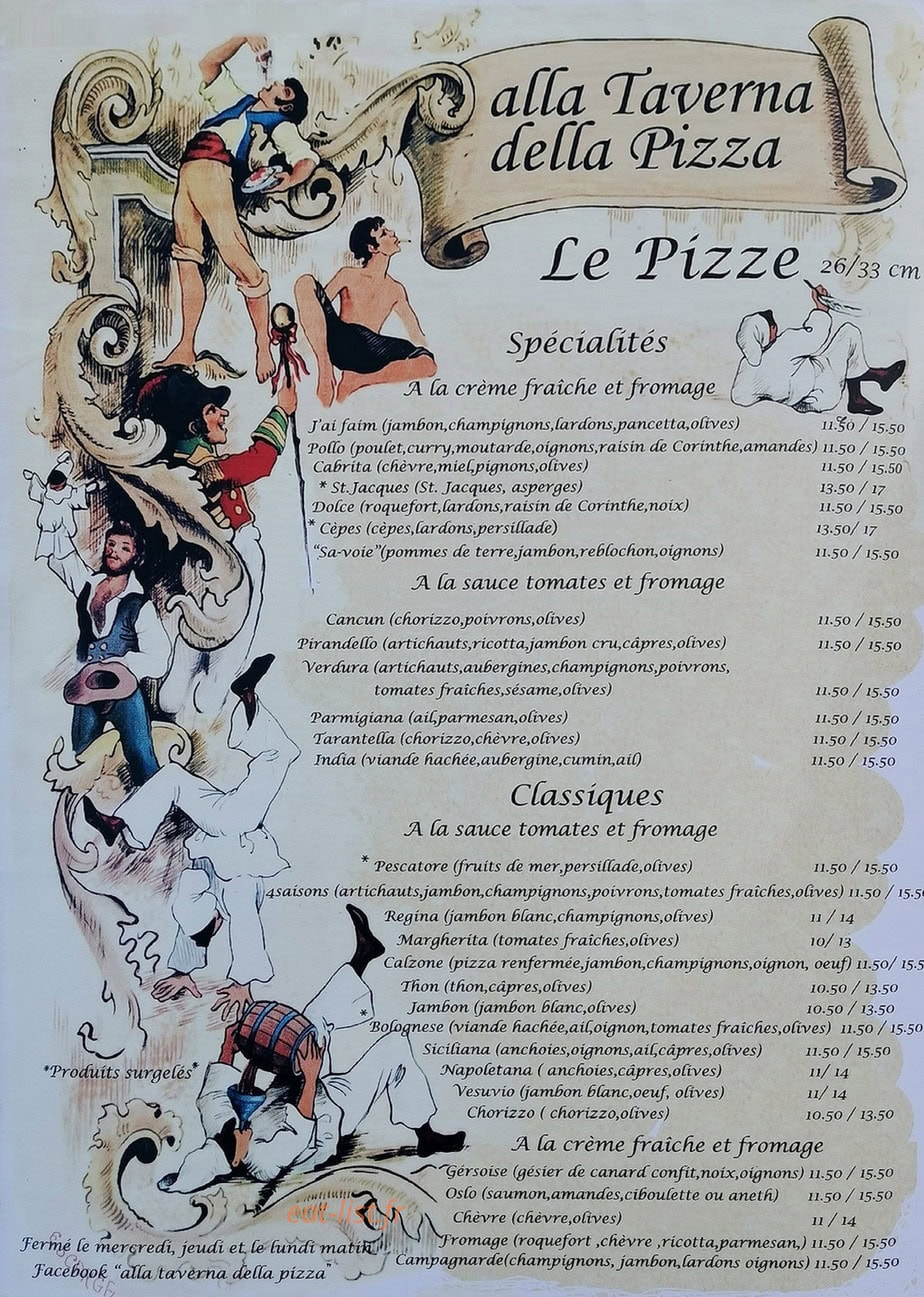 Ala Taverna della Pizza — carte page 1