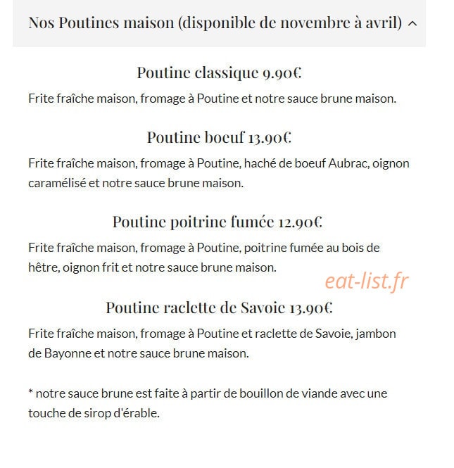 Burgers & Terroir — carte page 5